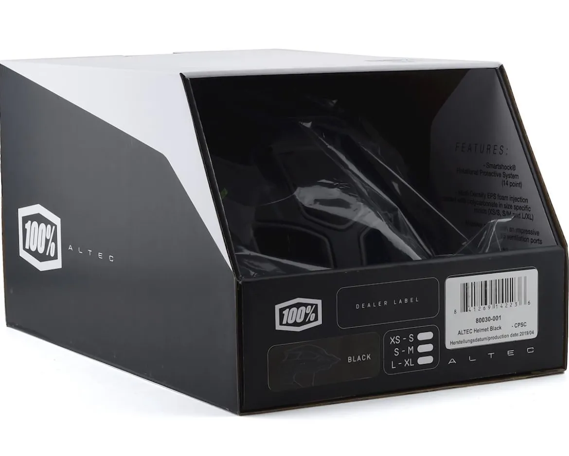 100% Altec Mountain Bike Helmet (Black) (XS/S)