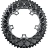 Absolute Black SRAM Hidden Bolt Premium Oval Chainrings (Black) (2 x 10/11 Speed) (110mm BCD) (Outer) (50T)