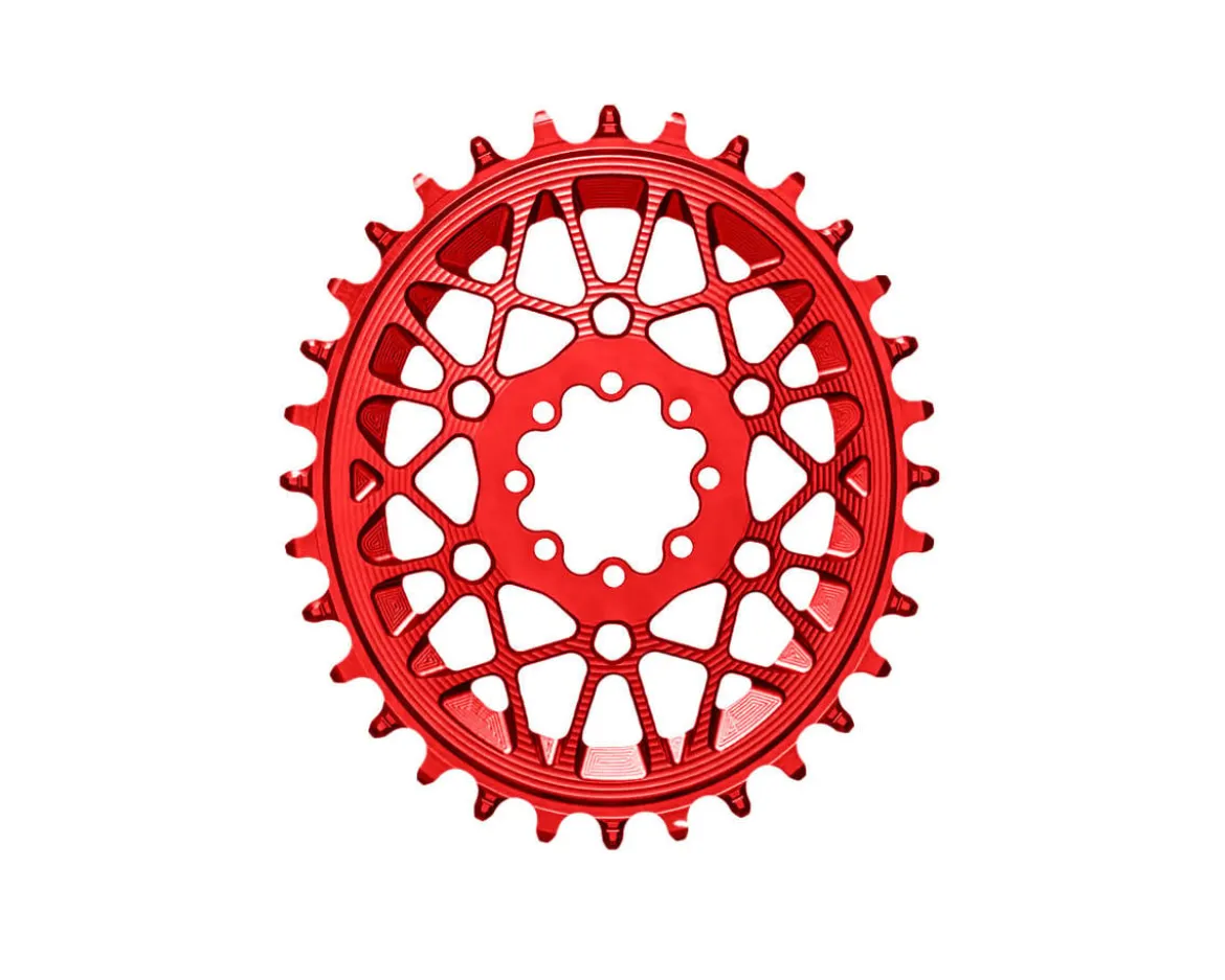 Absolute Black SRAM T-Type Oval 8-Blot Direct Mount Chainring (Red) (Single) (30T) (3mm Offset/Boost)