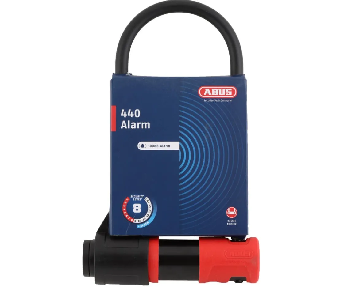 Abus 440A Alarm U-Lock (4 x 9") (Black/Red)