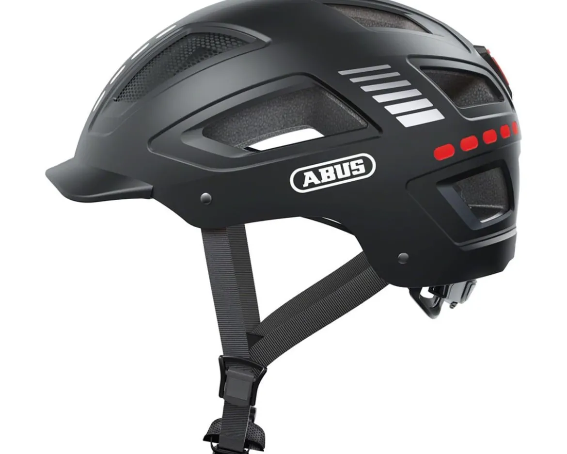 Abus Hyban 2.0 Urban Helmet (Signal Black) (52-58cm) (M) (w/Rear LED)