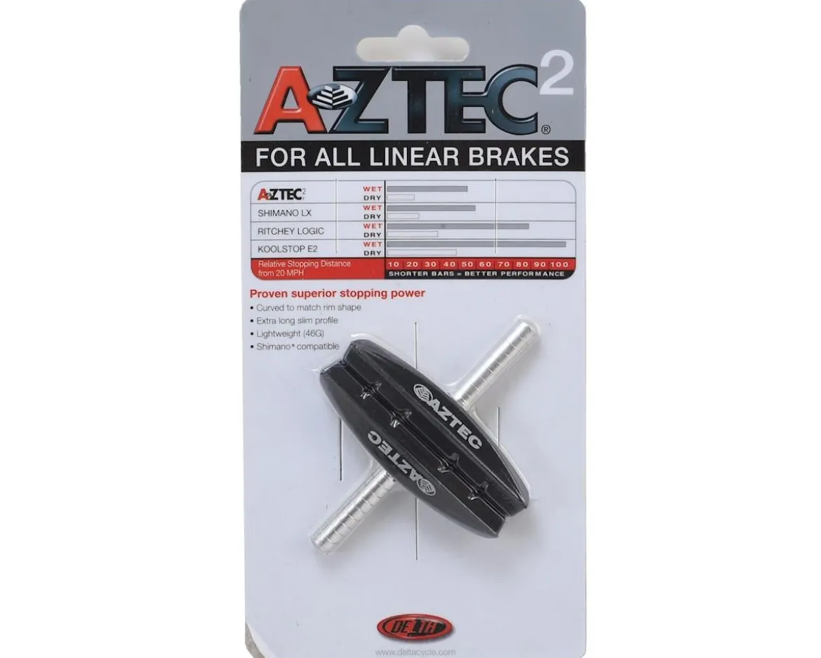Aztec Cantilever Brake Pads (Black) (1 Pair) (Smooth Post)