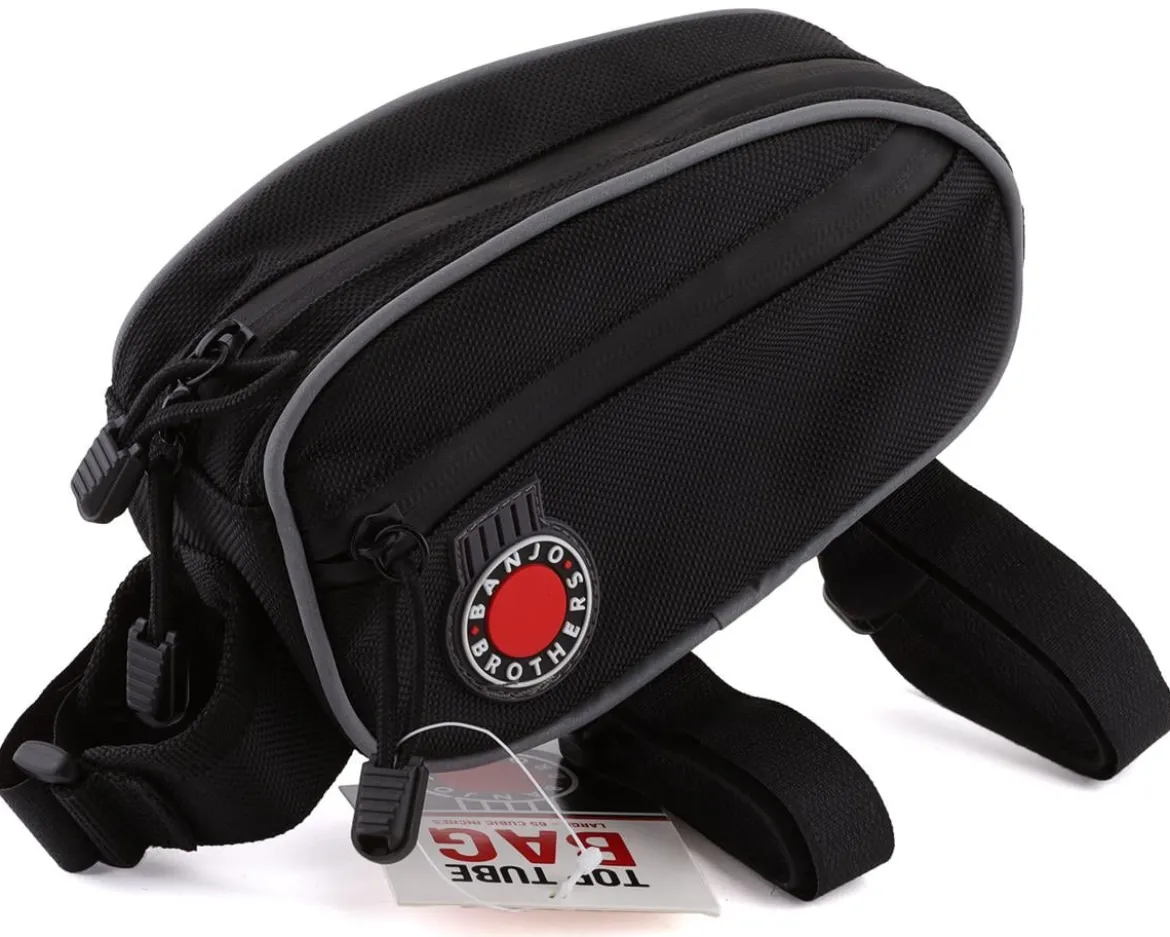 Banjo Brothers Top Tube Bag (Black) (Large) (1.1L)