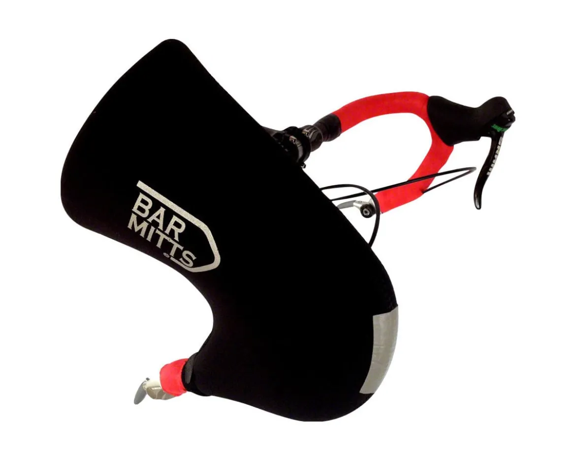 Bar Mitts Bar End Shifter Pogie Handlebar Mittens (Black) (One Size Fits Most)