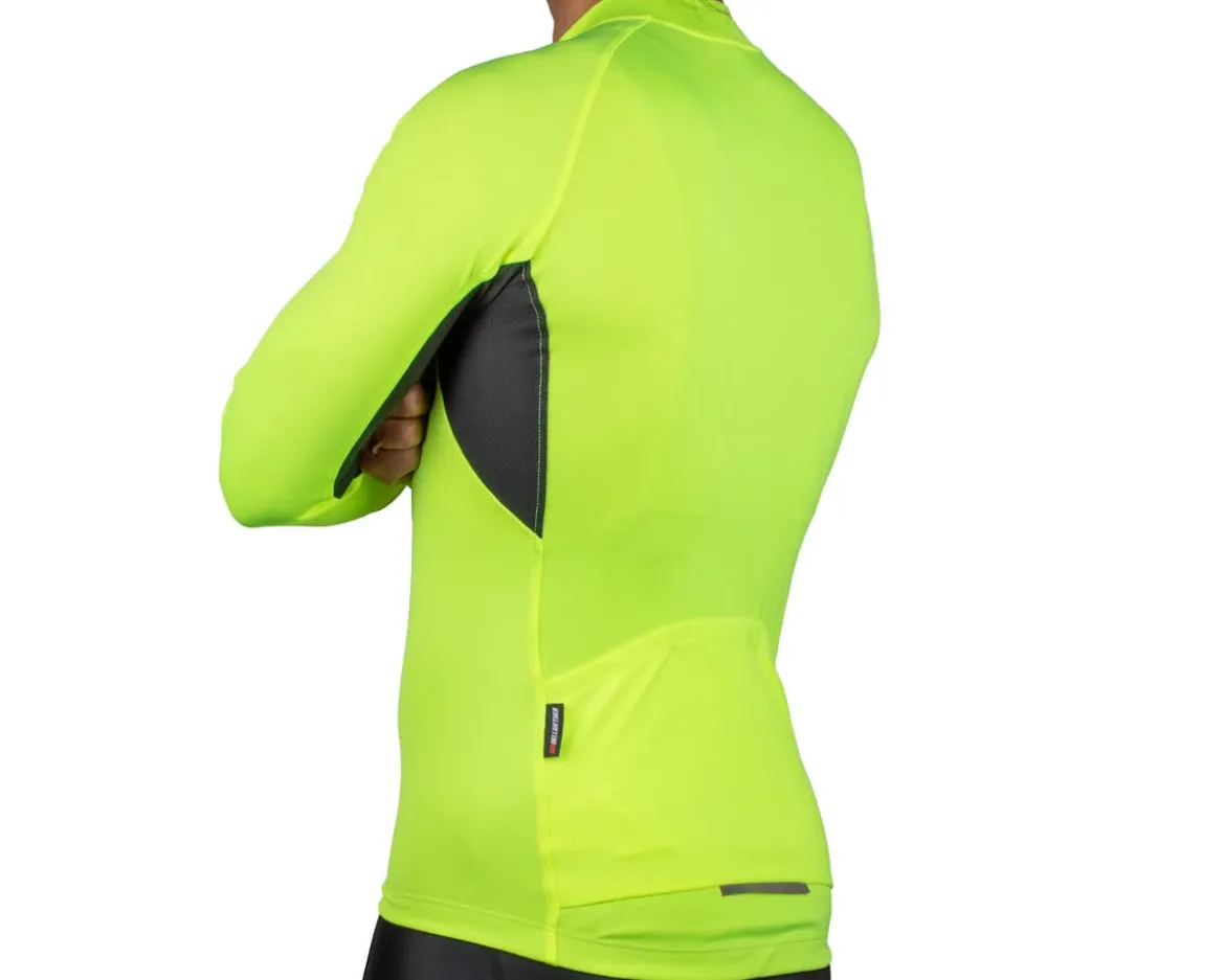 Bellwether Men's Sol-Air UPF 40+ Long Sleeve Jersey (Hi-Vis) (S)