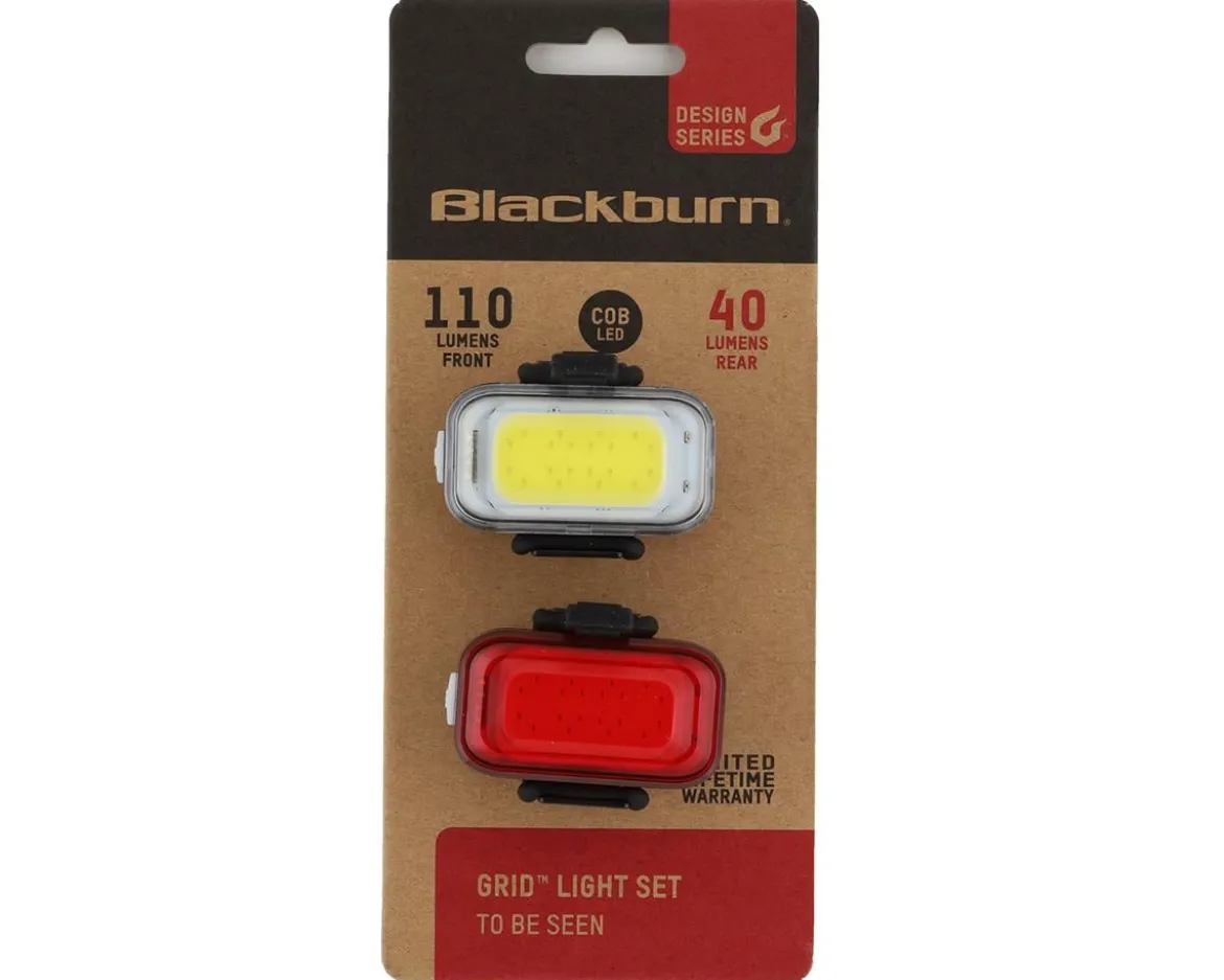 Blackburn GRID Headlight & Tail Light Set (Black)