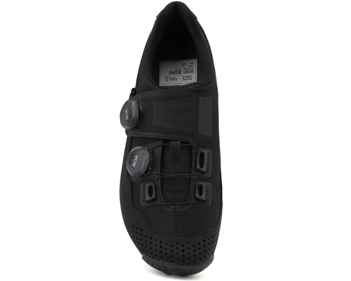 Bont Riot G Gravel/XC MTB Shoes (Black) (Wide Fit/Asian Fit) (Bont 44) (Wide)