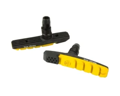Box Three V-Brake Pads (Yellow) (1 Pair) (Threaded)