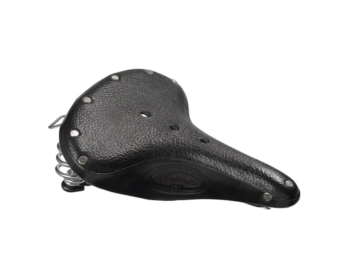 Brooks B67 Men's Saddle (Black) (Black Steel Rails) (210mm)