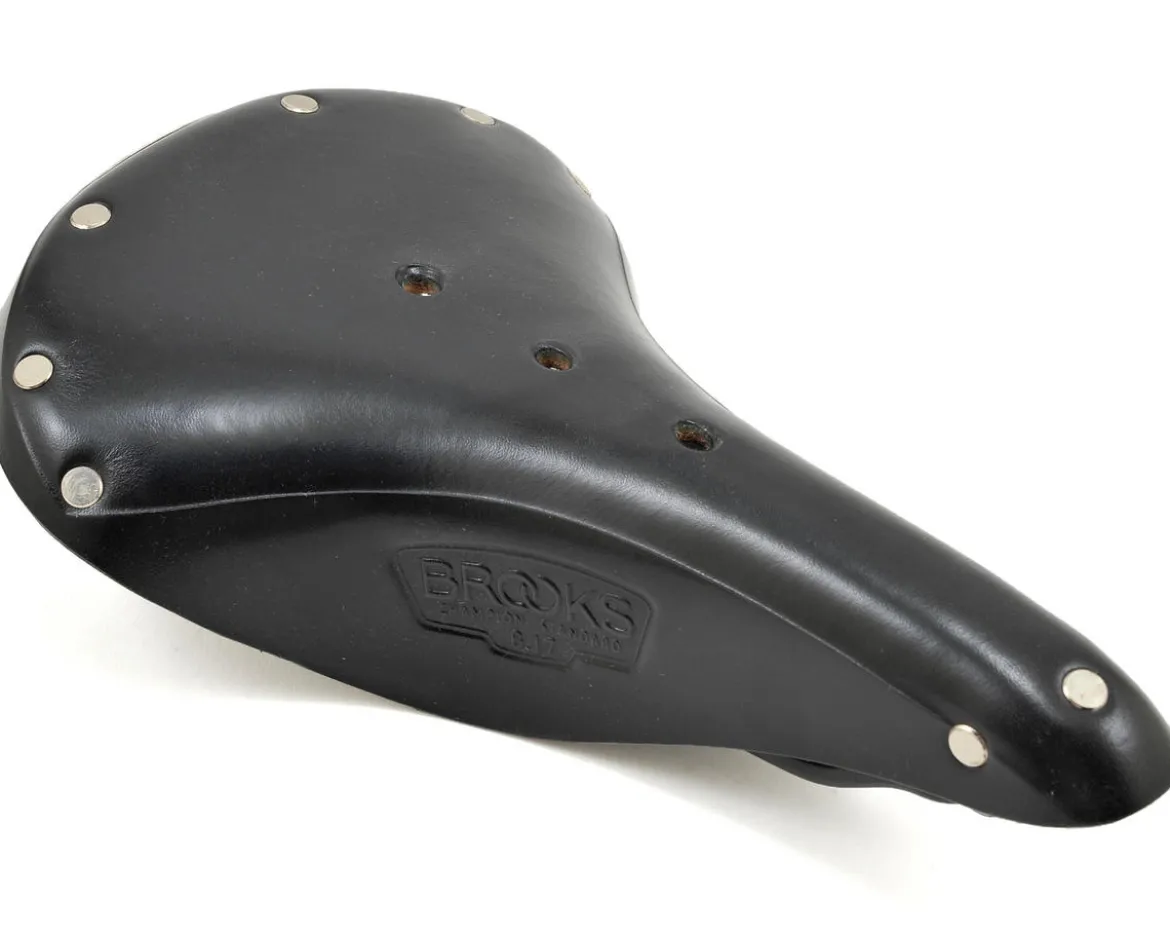 Brooks B17 Saddle (Black) (Black Steel Rails) (170mm)