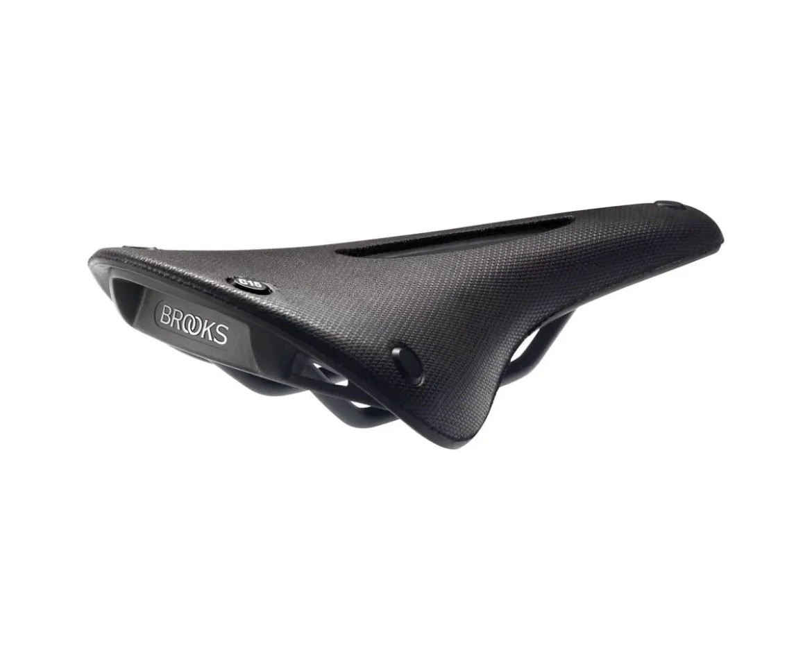Brooks C15 Cambium Carved Saddle (Black) (Steel Rails) (140mm)