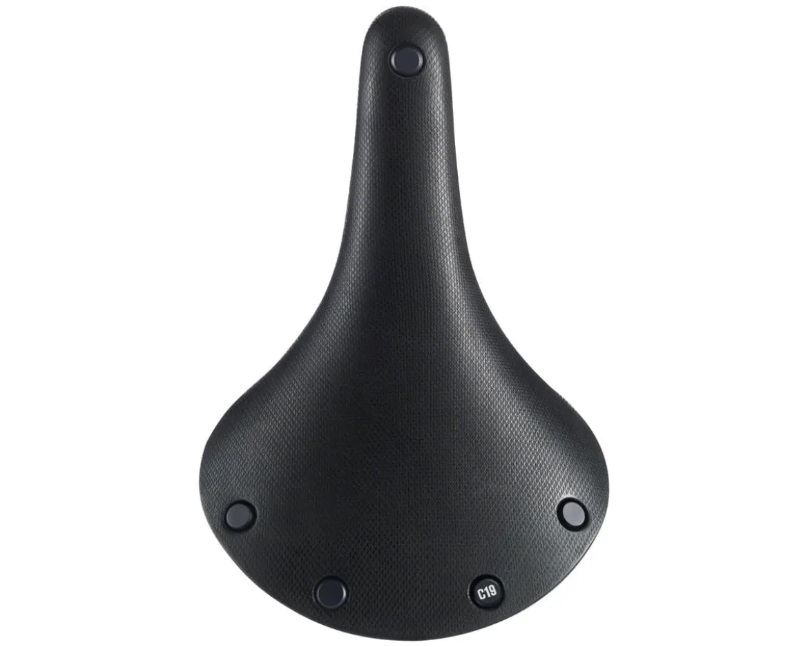 Brooks C19 Cambium Saddle (Black) (Steel Rails) (184mm)