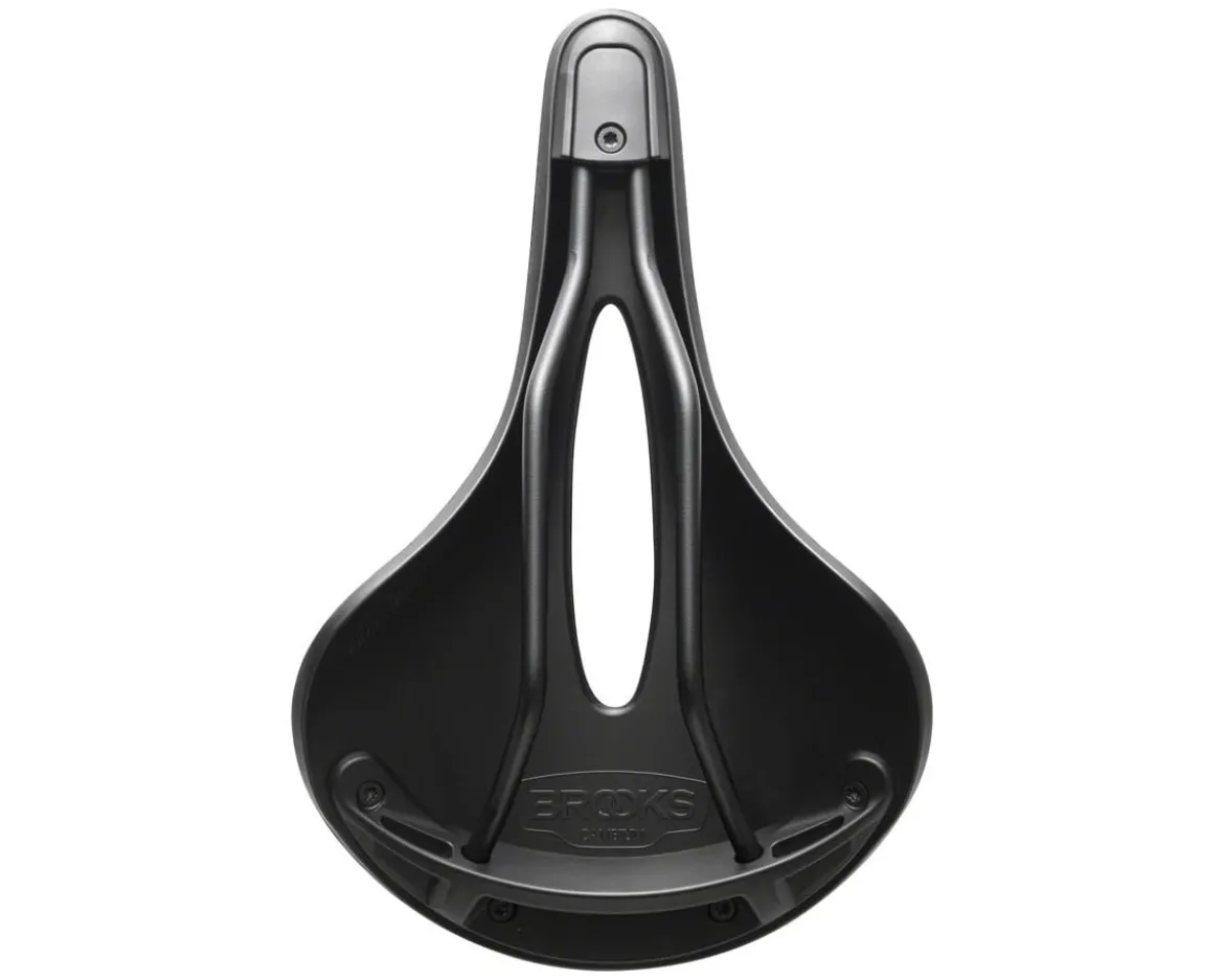 Brooks C19 Carved Cambium Saddle (Black) (Steel Rails) (184mm)
