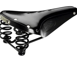 Brooks Flyer Men's Leather Saddle (Black) (Steel Rails) (170mm)