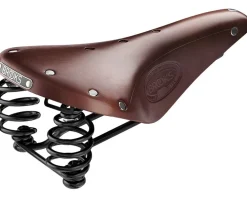 Brooks Flyer Men's Leather Saddle (Antique Brown) (Steel Rails) (170mm)