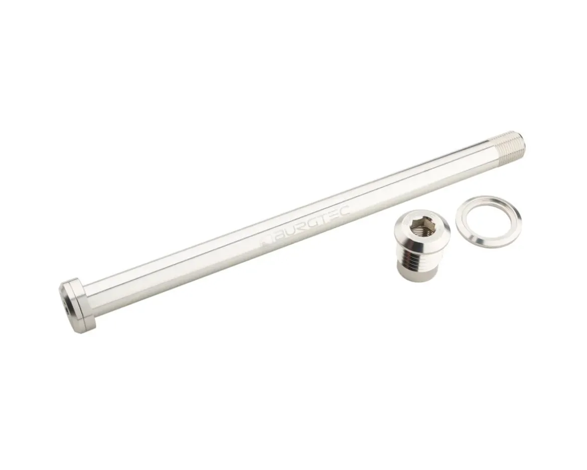 Burgtec 180mm x 12mm 1.00mm Pitch Rear Axle (Rhodium Silver)