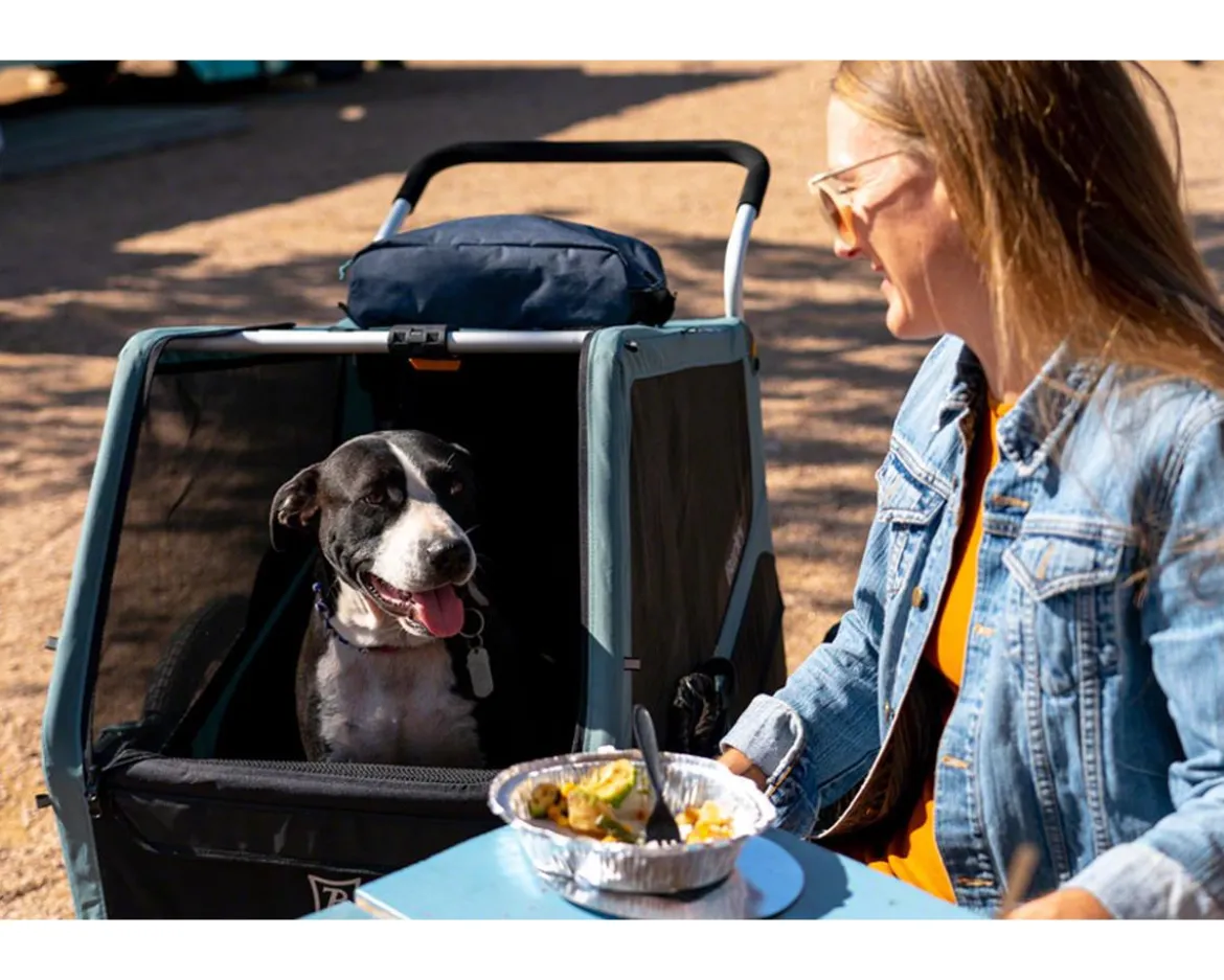 Burley Bark Ranger Pet Bike Trailer & Stroller (Blue) (XL)