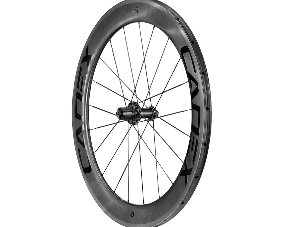 Cadex 65 Tubular Carbon Road Wheels (Shimano HG 11/12) (Rear) (QR x 130mm) (700c) (Black) (Rim Brake)