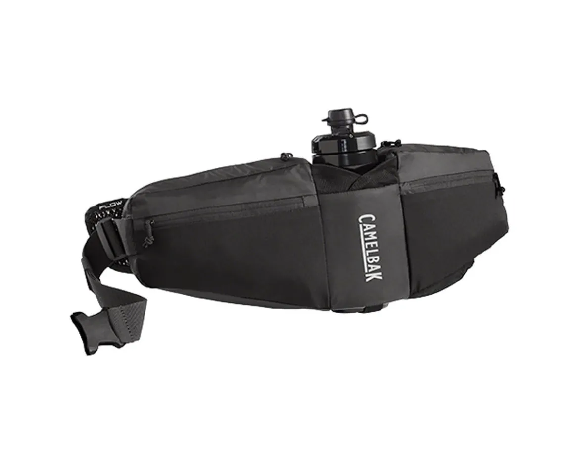 Camelbak Podium Flow 4 Hydration Belt (Black) (w/ 21oz Podium Dirt Series Water Bottle)