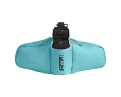 Camelbak Podium Flow 2 Waist Pack (Arctic Blue) (w/ 21oz Podium Dirt Series Water Bottle)