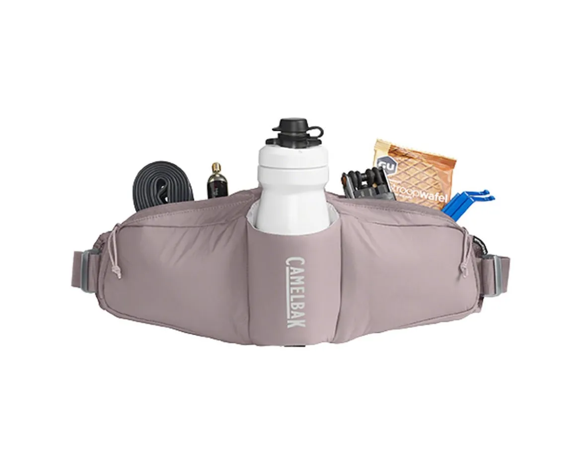 Camelbak Podium Flow 2 Waist Pack (Purple Dove) (w/ 21oz Podium Dirt Series Water Bottle)