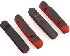 Campagnolo Carbon Rim Brake Pad Inserts (Red) (2 Pairs) (Campagnolo Holder)