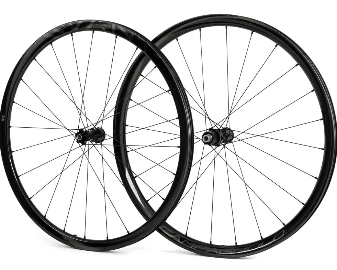 Campagnolo Levante Carbon Gravel Wheelset (Black) (Shimano HG 11/12) (12x100mm, 12x142mm) (700c) (Centerlock) (Tubeless)
