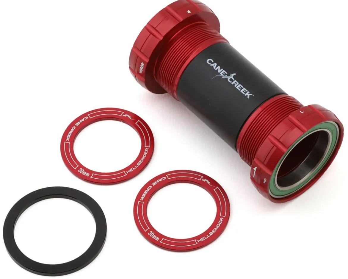 Cane Creek Hellbender 70 Bottom Bracket (Red) (BSA) (68/73mm) (30mm Spindle)