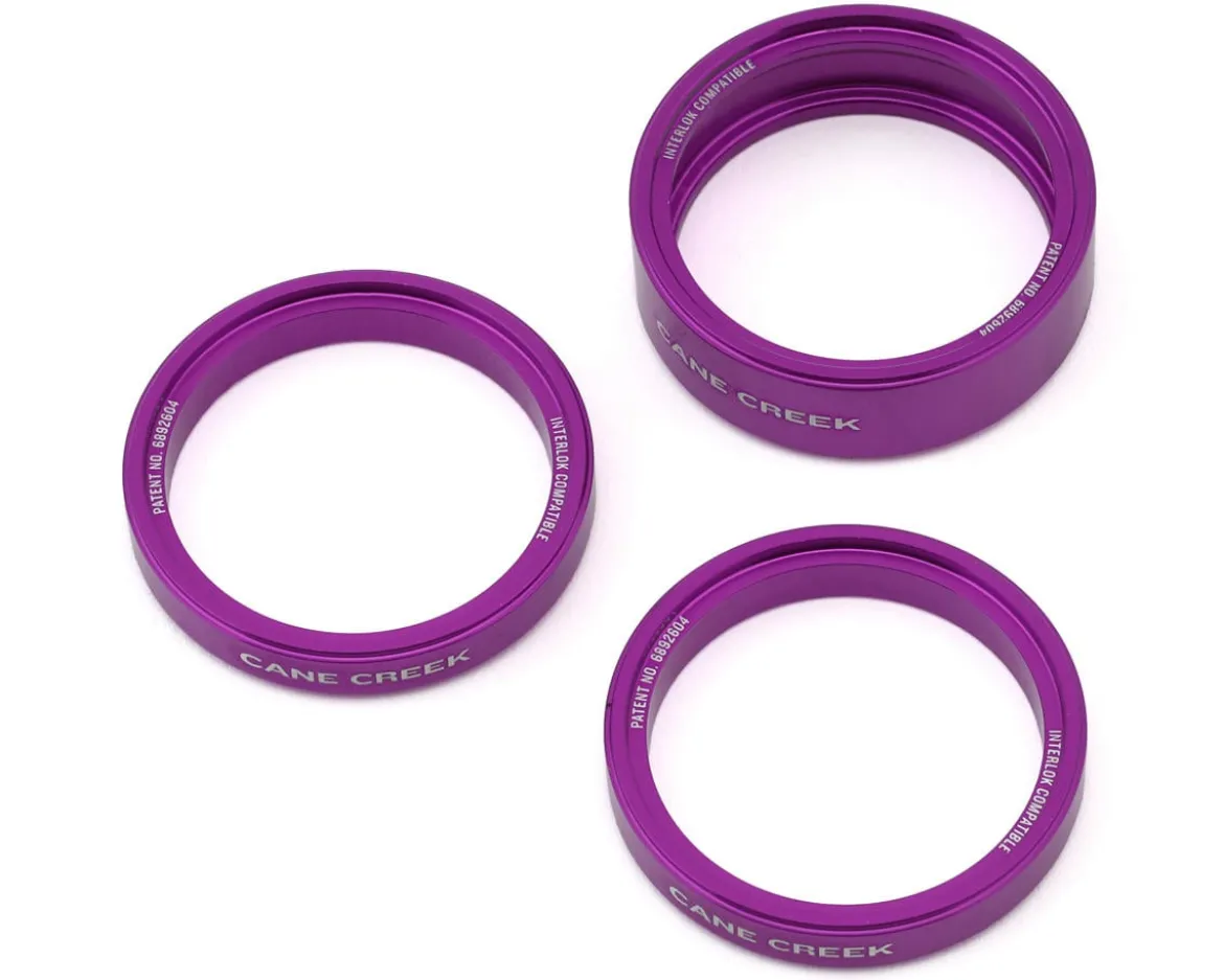 Cane Creek Interlok Headset Spacer Kit (Purple) (1-1/8") (5/10mm)