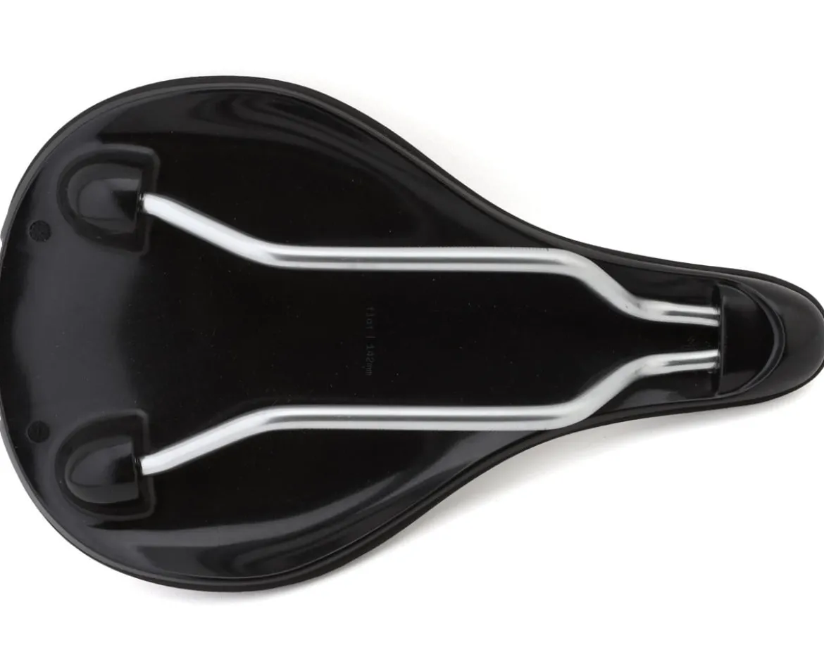 Cannondale Line S Cromo Flat Saddle (Black) (Chromoly Rails) (142mm)