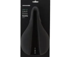 Cannondale Line S Cromo Flat Saddle (Black) (Chromoly Rails) (142mm)