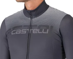 Castelli Apice Thermal Long Sleeve Jersey (Dark Grey/Smoky Grey/Silver Grey) (S)
