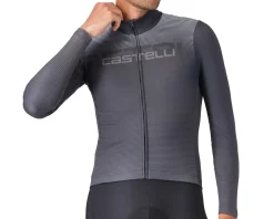 Castelli Apice Thermal Long Sleeve Jersey (Dark Grey/Smoky Grey/Silver Grey) (S)