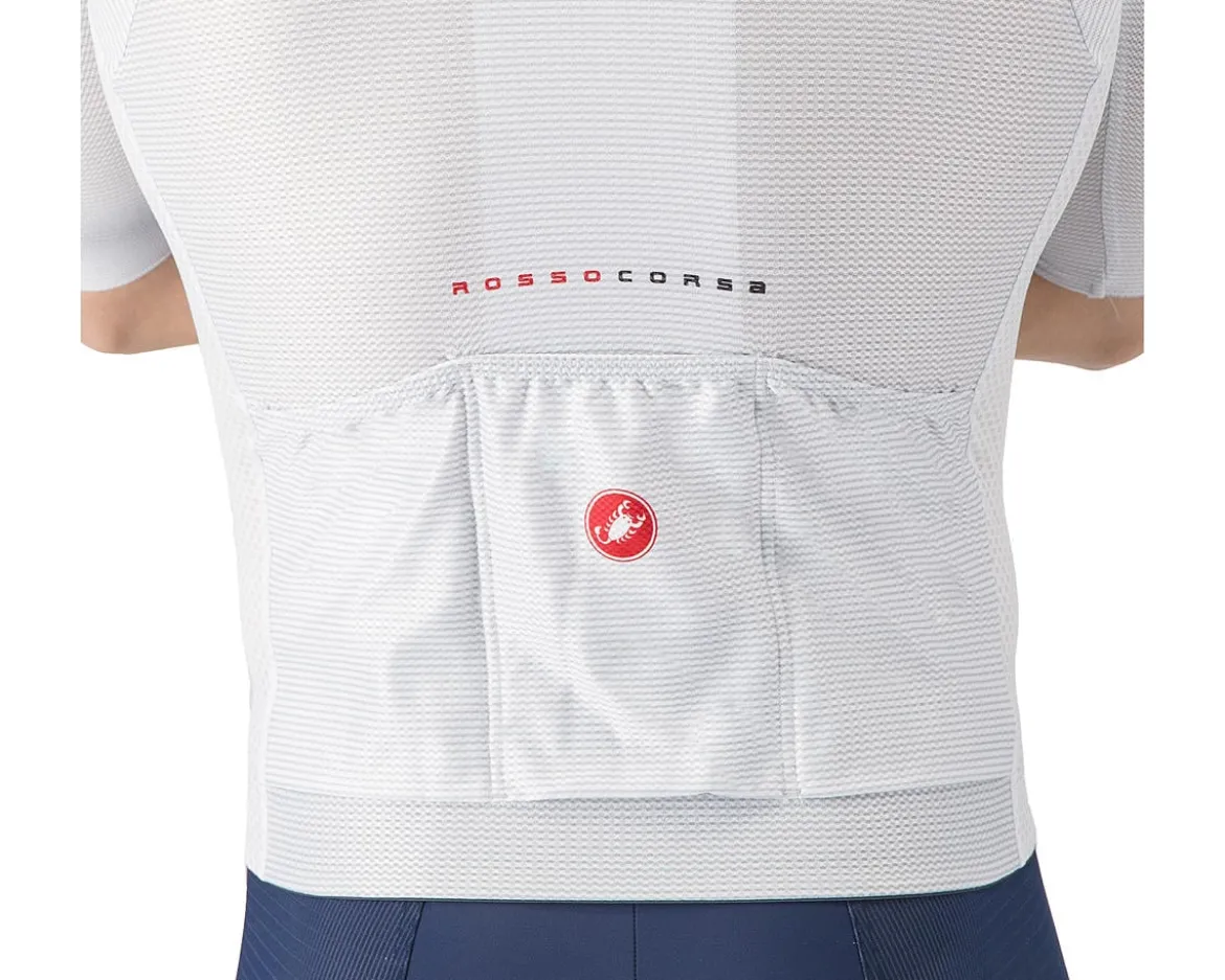 Castelli Climber's A/C Short Sleeve Jersey (Silver Grey/Red) (XL)