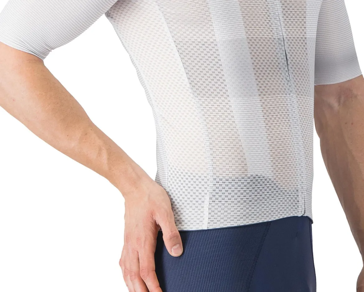 Castelli Climber's A/C Short Sleeve Jersey (Silver Grey/Red) (XL)