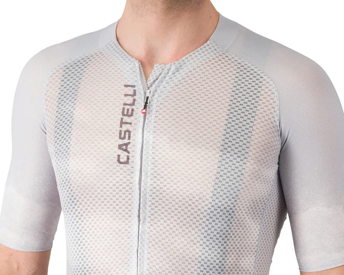 Castelli Climber's A/C Short Sleeve Jersey (Silver Grey/Smoky Grey) (M)