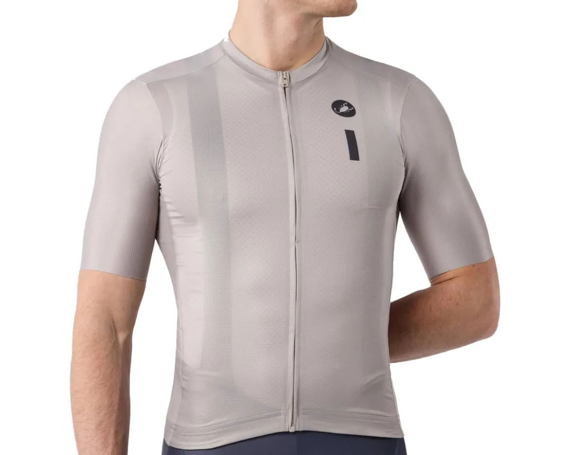 Castelli Drittone Logo Short Sleeve Jersey (Clay/Belgian Blue) (S)