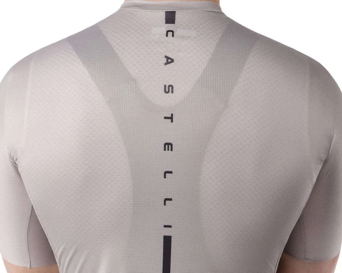 Castelli Drittone Logo Short Sleeve Jersey (Clay/Belgian Blue) (S)
