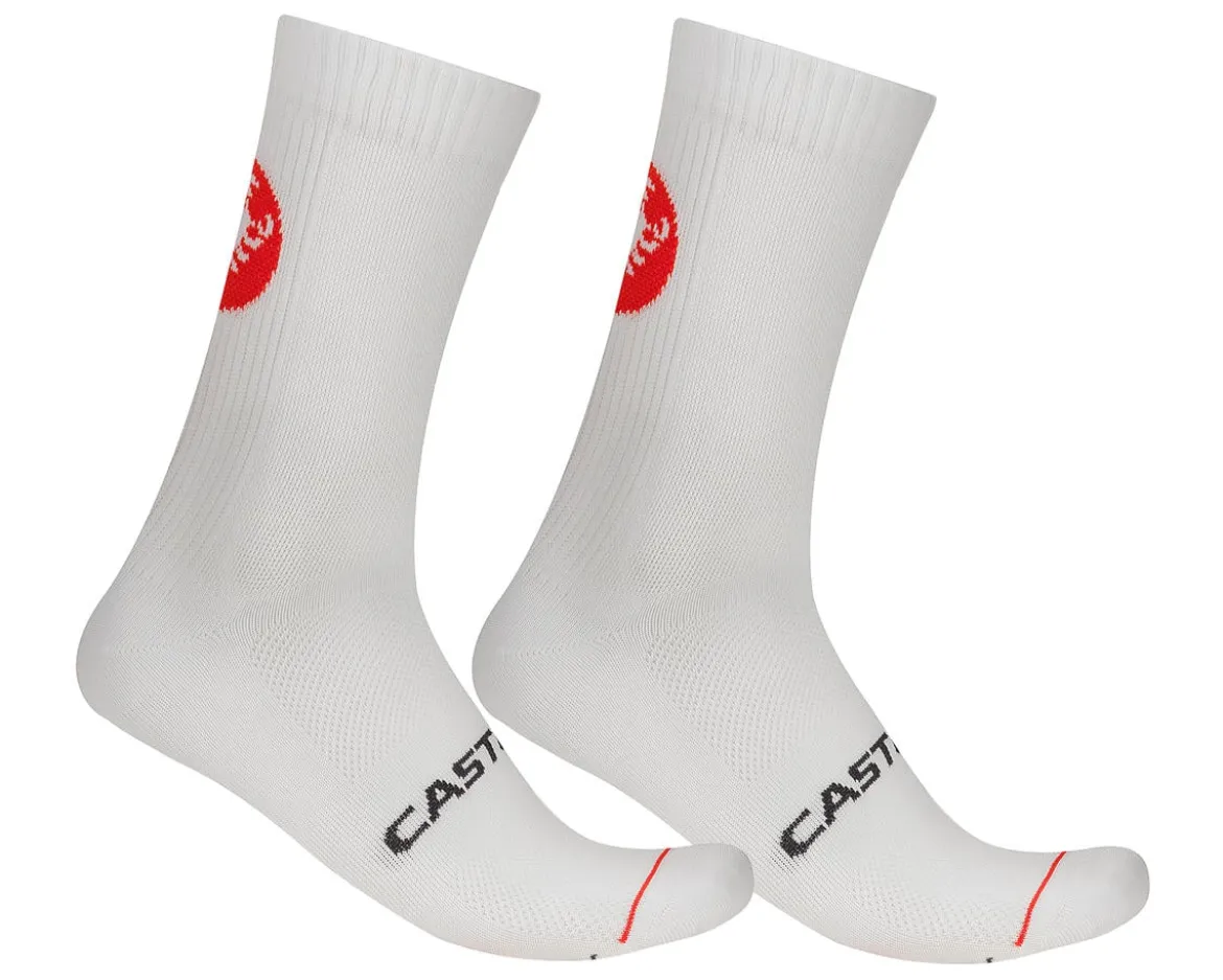 Castelli Entrata 18 Socks (White) (S/M)