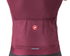 Castelli Espresso Short Sleeve Jersey (Deep Bordeaux/Silver Moon) (L)