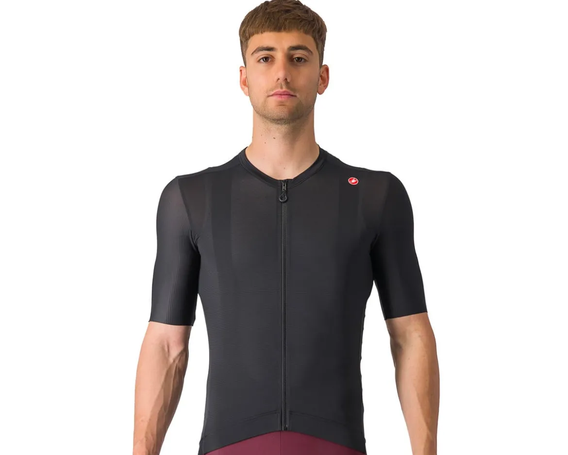 Castelli Espresso Short Sleeve Jersey (Light Black/Dark Grey) (M)