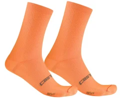 Castelli Espresso 18 Socks (Vivid Orange) (S/M)