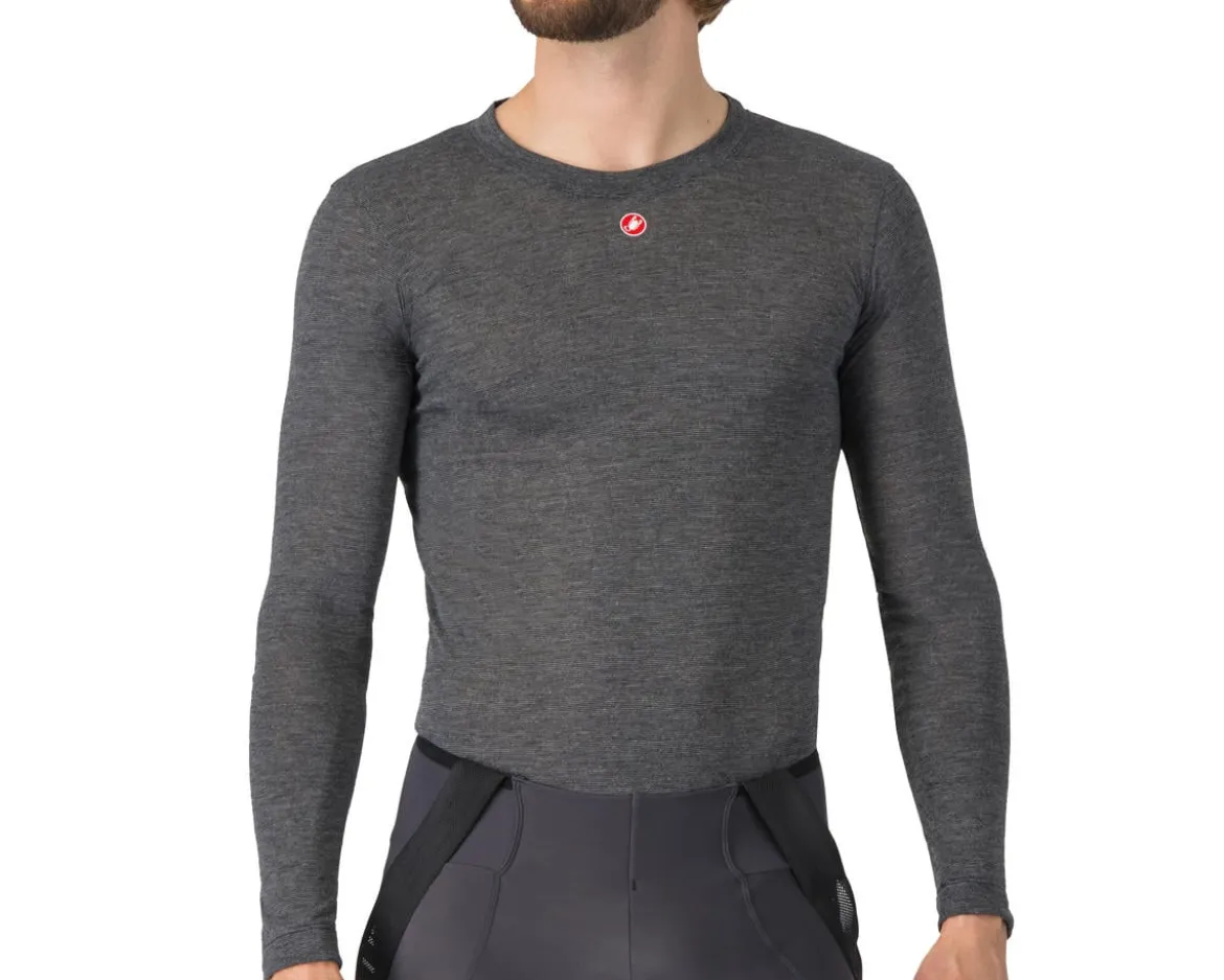 Castelli Medio Long Sleeve Base Layer (Melange Grey) (XS)