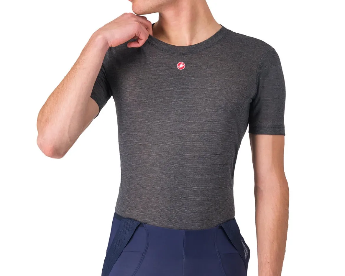 Castelli Medio Short Sleeve Base Layer (Melange Grey) (L)
