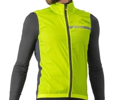 Castelli Squadra Stretch Vest (Electric Lime/Dark Grey) (S)
