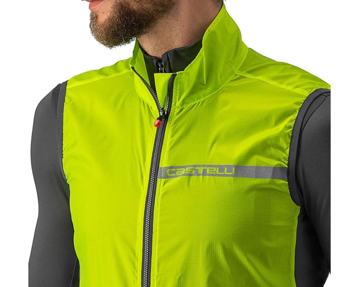 Castelli Squadra Stretch Vest (Electric Lime/Dark Grey) (S)