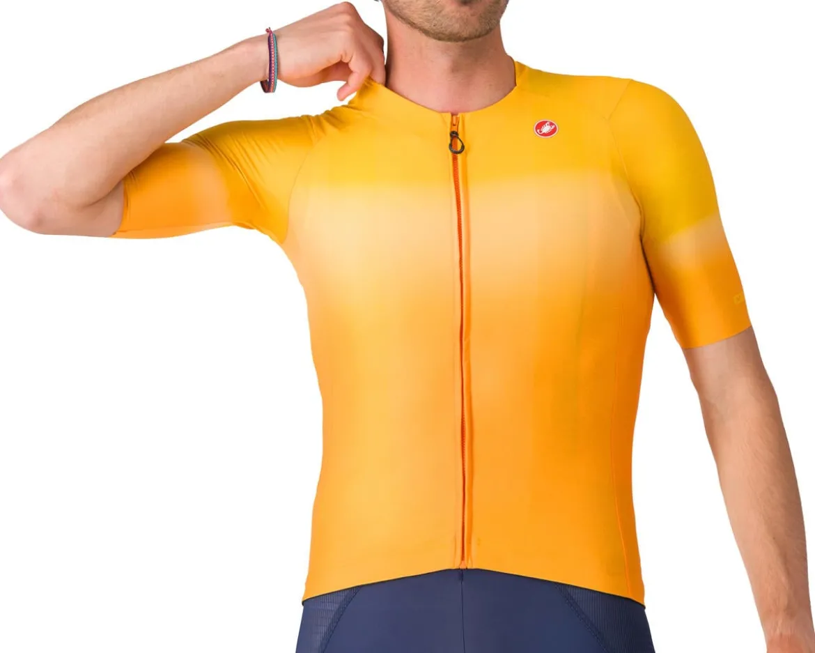 Castelli UPF Short Sleeve Jersey (Vivid Orange) (L)