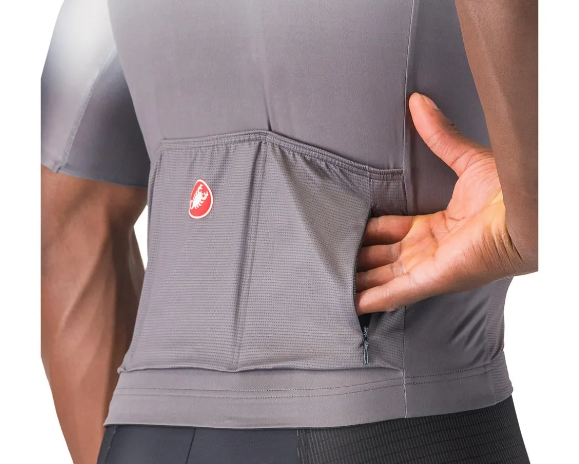 Castelli UPF Short Sleeve Jersey (Silver Grey) (S)