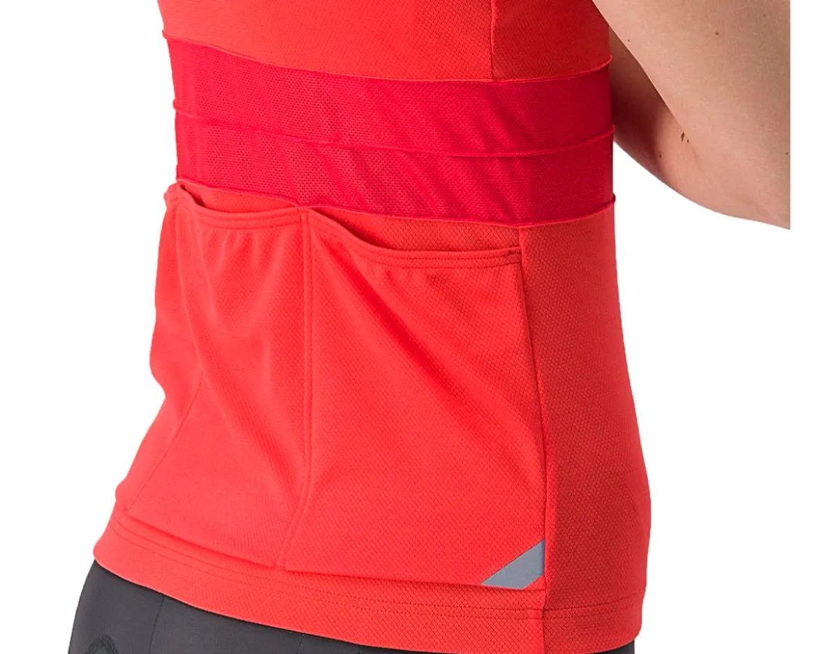 Castelli Women's Anima 4 Sleeveless Jersey (Hibiscus/Soft Orange) (L)
