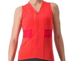Castelli Women's Anima 4 Sleeveless Jersey (Hibiscus/Soft Orange) (L)